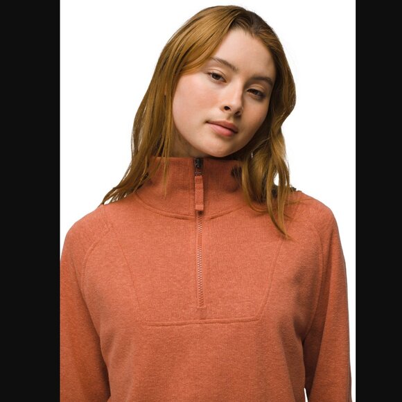prAna Cozy Up Pullover in Terracotta Heather | Size M - Picture 3 of 8